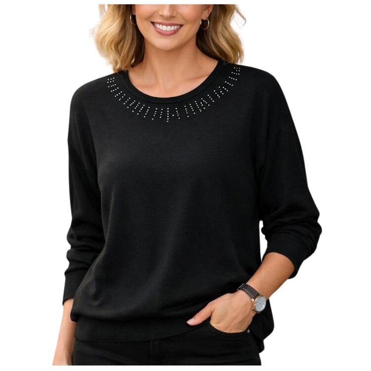 MAGLIA OVER DONNA GIROCOLLO MANICA LUNGA KARTIZA 078  Kartiza